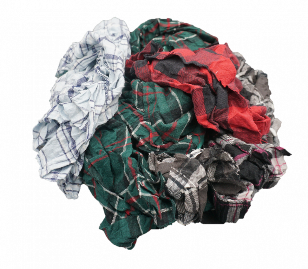 Colored Flannel Recycled Rags