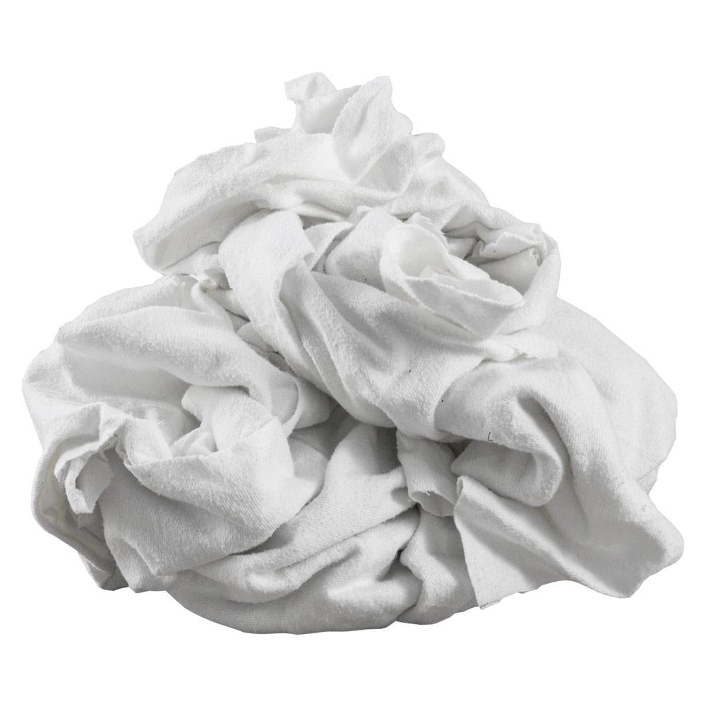 White Cotton Flannel Recycled Rags