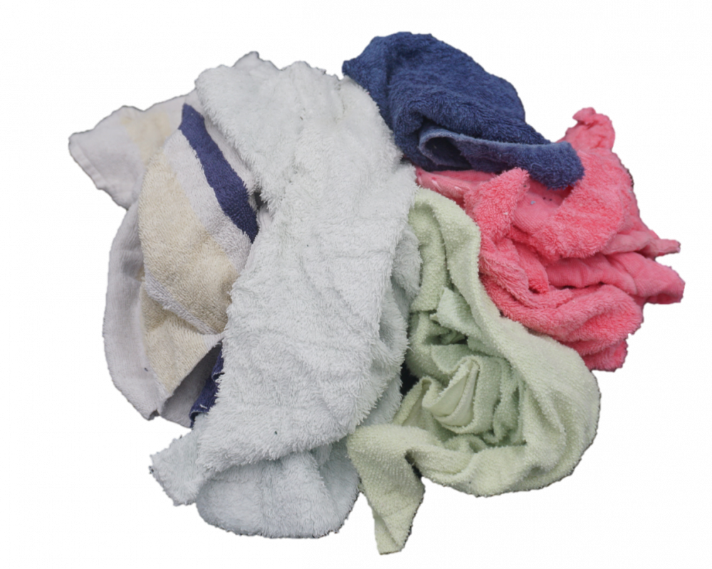 Colored Terrycloth Recycled Towels