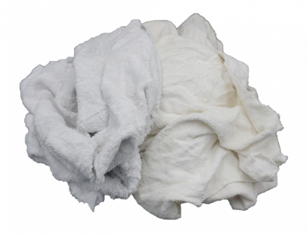 White Terrycloth Recycled Towels