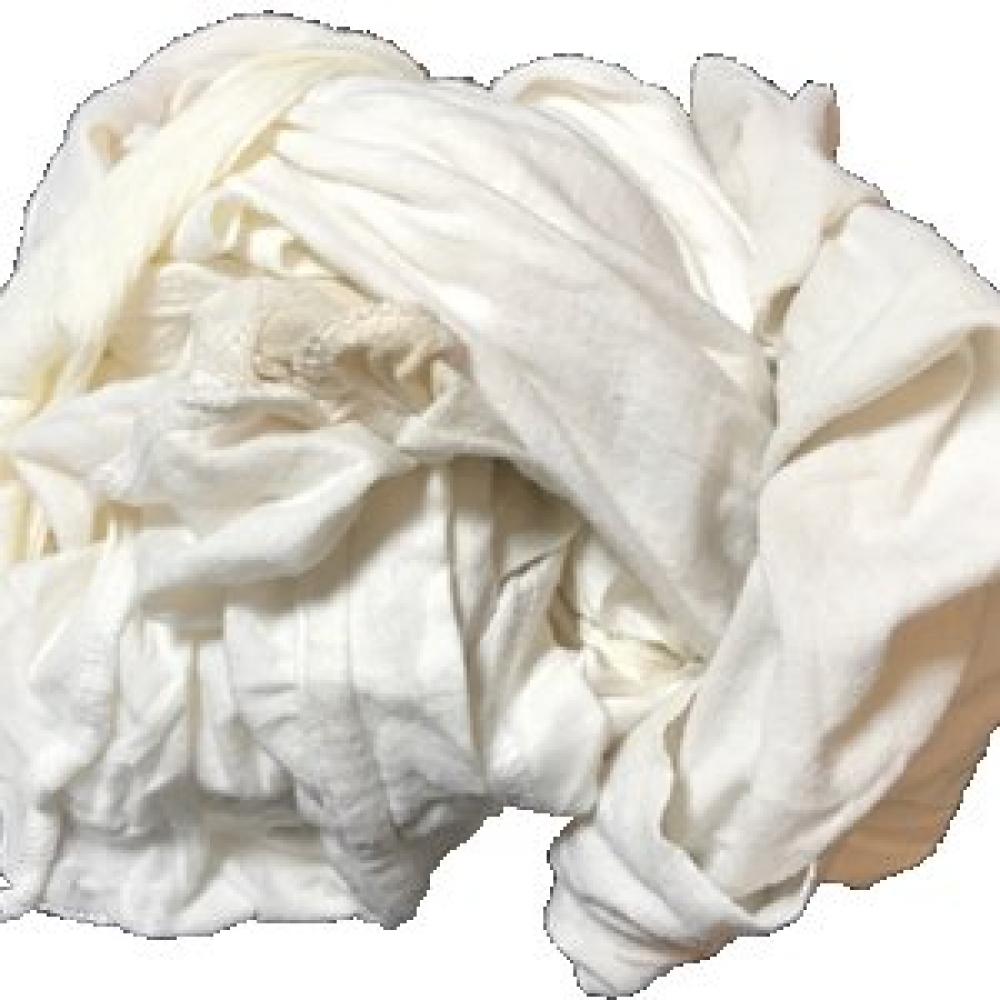 White T-Shirt Recycled Rags