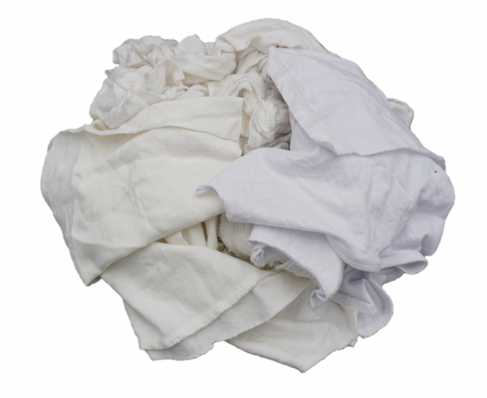 White T-Shirt Recycled Rags