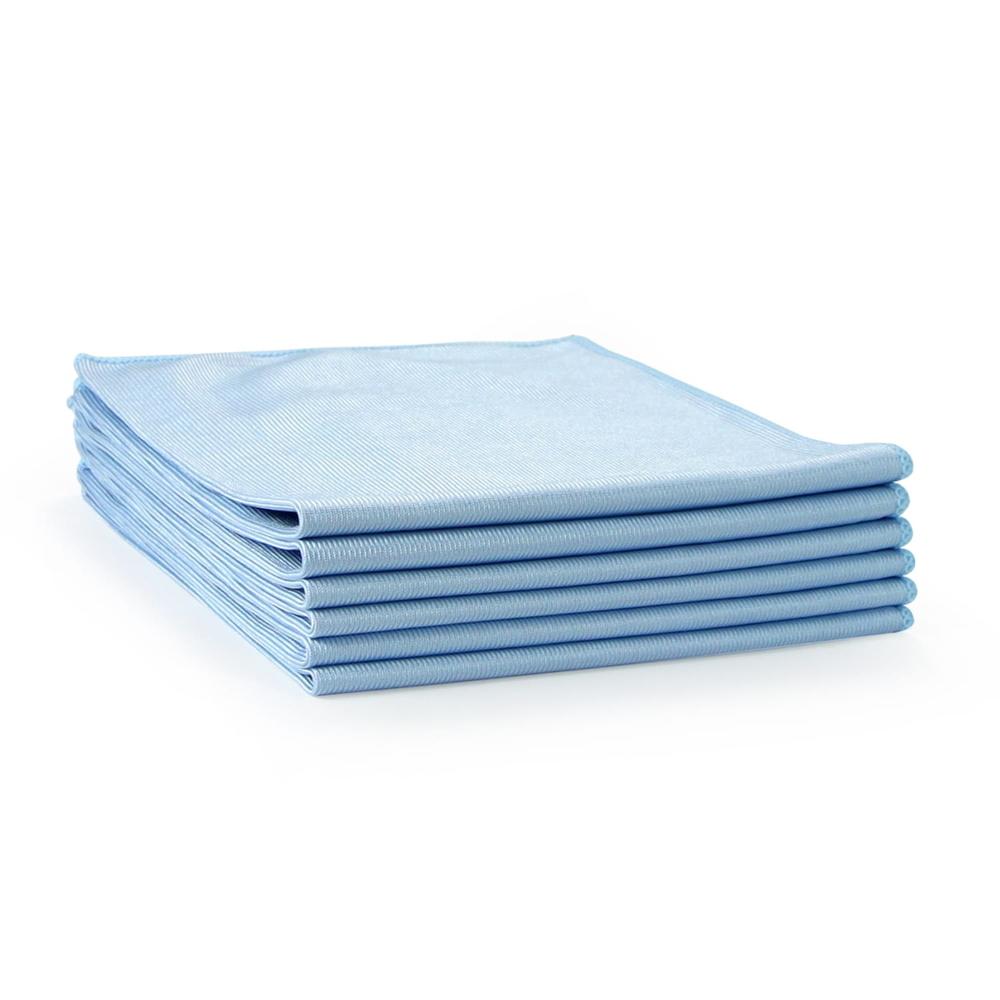 Blue Microfiber Shiny Glass Towel - 16" x 16" - 44 Gram