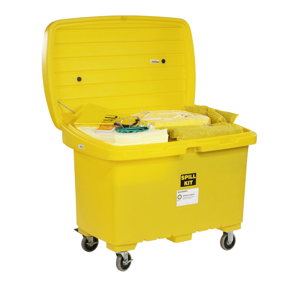 HazMat Spill Cart Kit with 5in Wheels