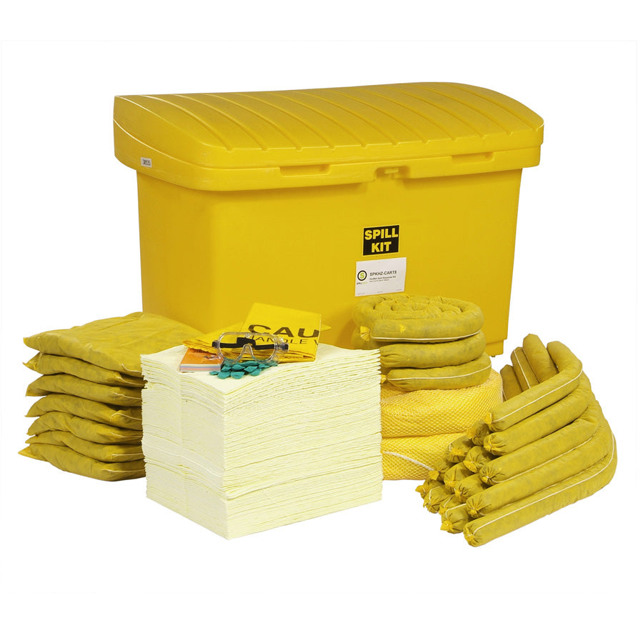 HazMat Spill Cart Kit with 8in Wheels