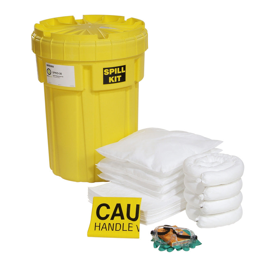 Oil-Only 30-Gallon OverPack Salvage Drum Spill Kit