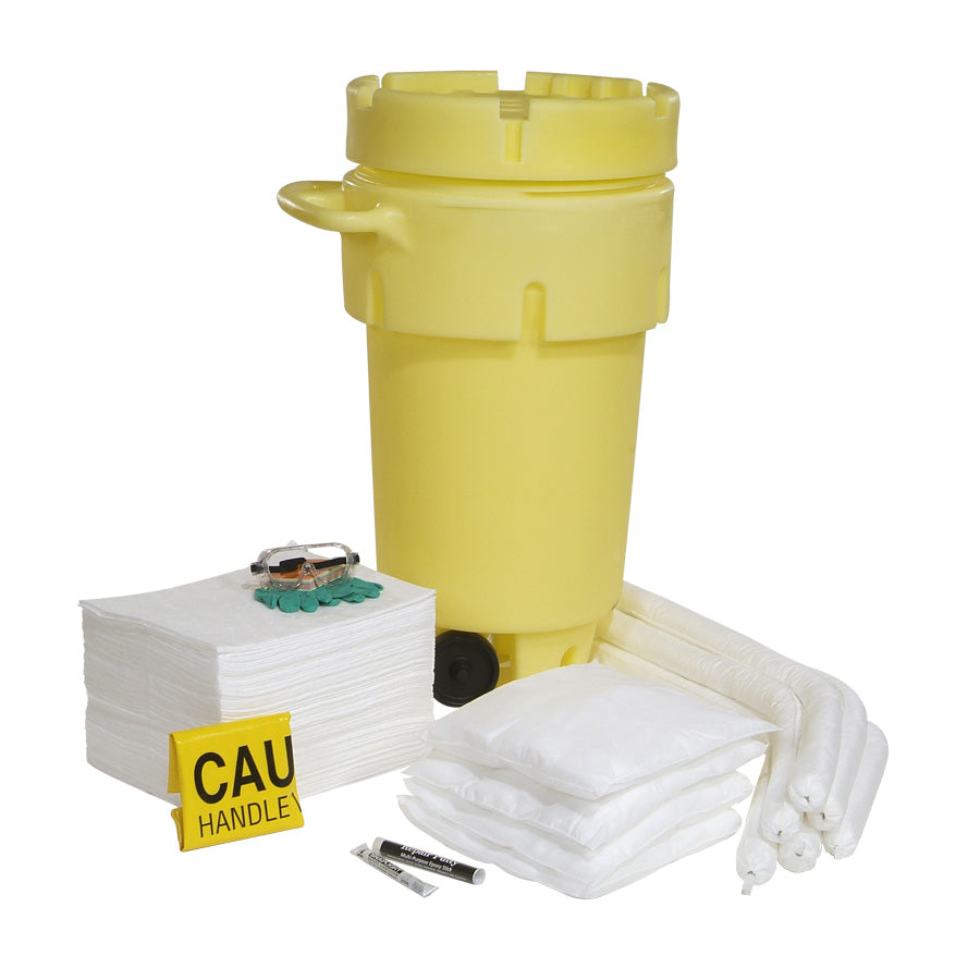 Oil-Only 50-Gallon Wheeled OverPack Salvage Drum Spill Kit