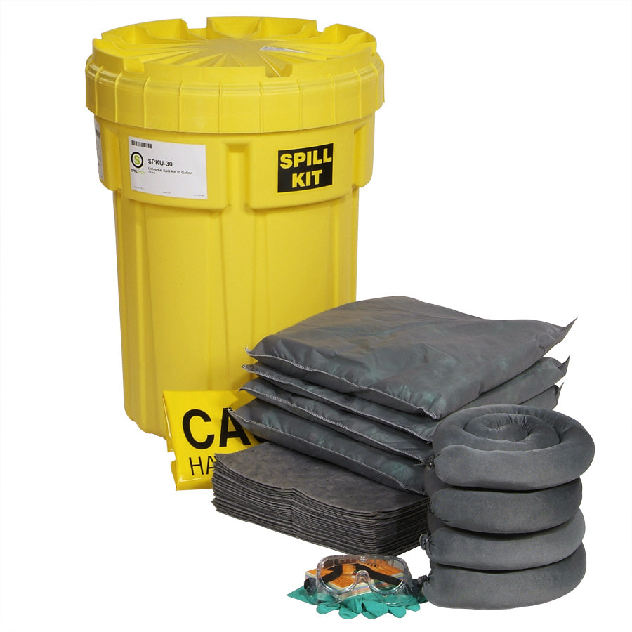 Universal 30-Gallon OverPack Salvage Drum Spill Kit