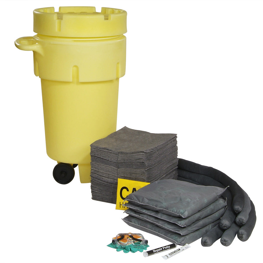 Universal 50-Gallon Wheeled OverPack Salvage Drum Spill Kit