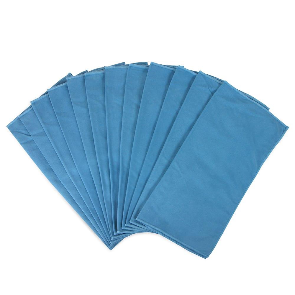 Blue Microfiber Suede Window Cloths- 16" x16" - 44 Gram