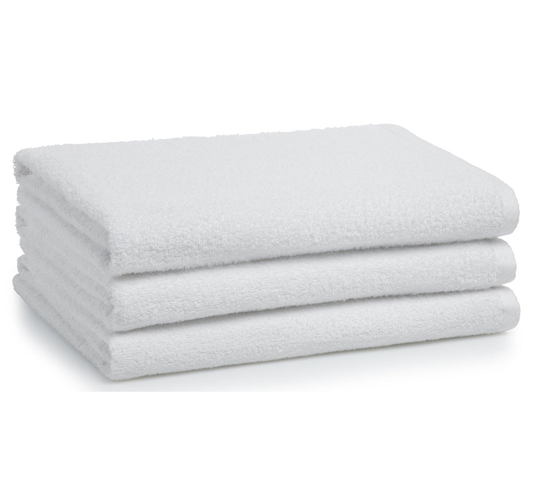 30" x 60" - Terry Bath Towel, White, Open End, 11 lbs/dz