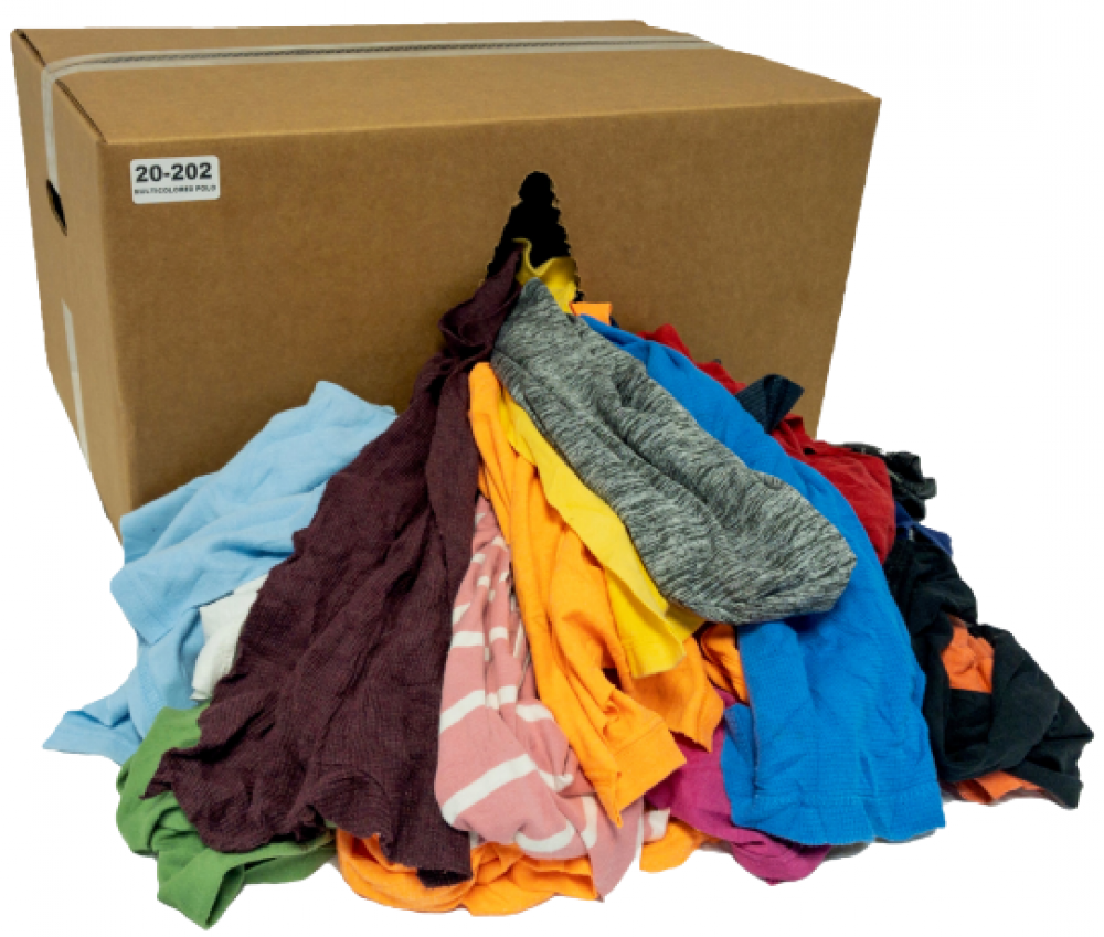 Color Heavy Duty Cotton Rags - 25 LB Box